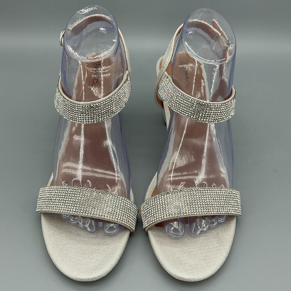 NEW Style & Co Women’s Bonitaa Embellished Slingback Sandals Silver Size 9.5M - Picture 3 of 10